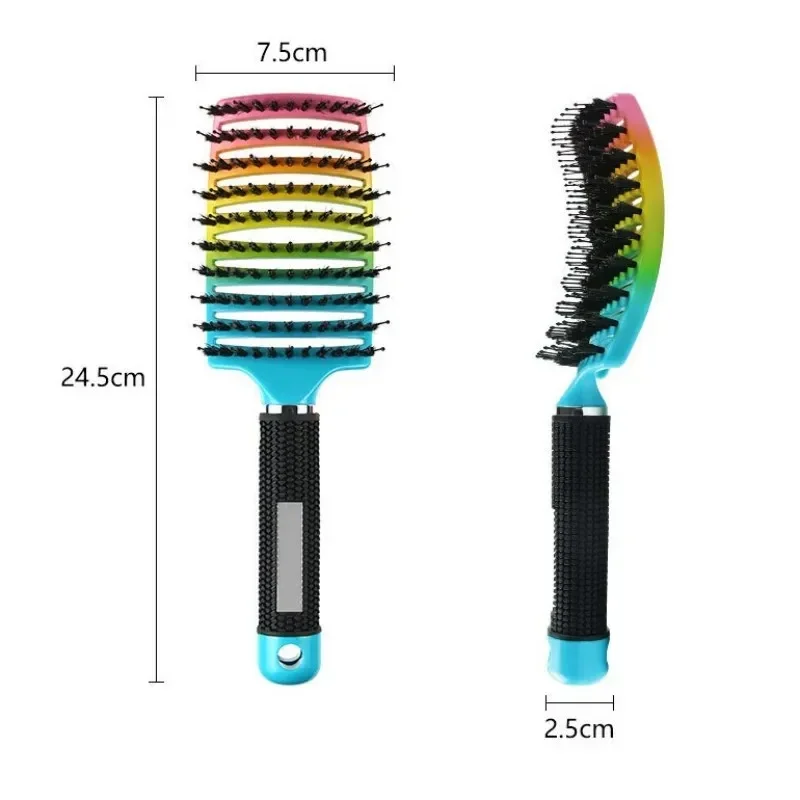 Hair Brush Detangling Hairbrush Bristle&Nylon Women's Wet Curly Hair Scalp Massage Comb Salon Hairdressing Styling Tools