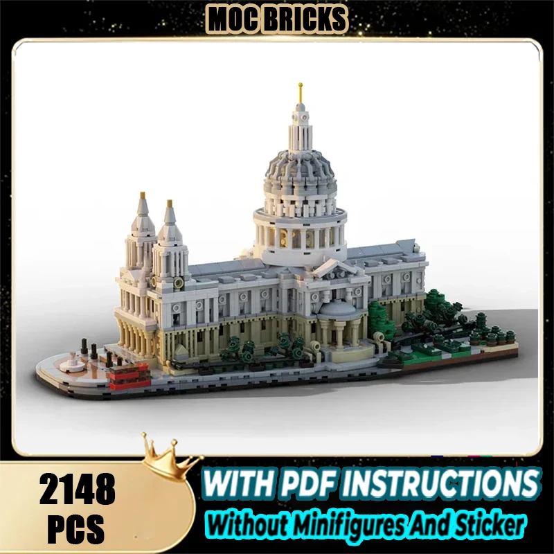 

Street View Model Moc Building Bricks Saint Paul's Cathedral Technology Modular Blocks Gifts Christmas Toys DIY Sets Assembly