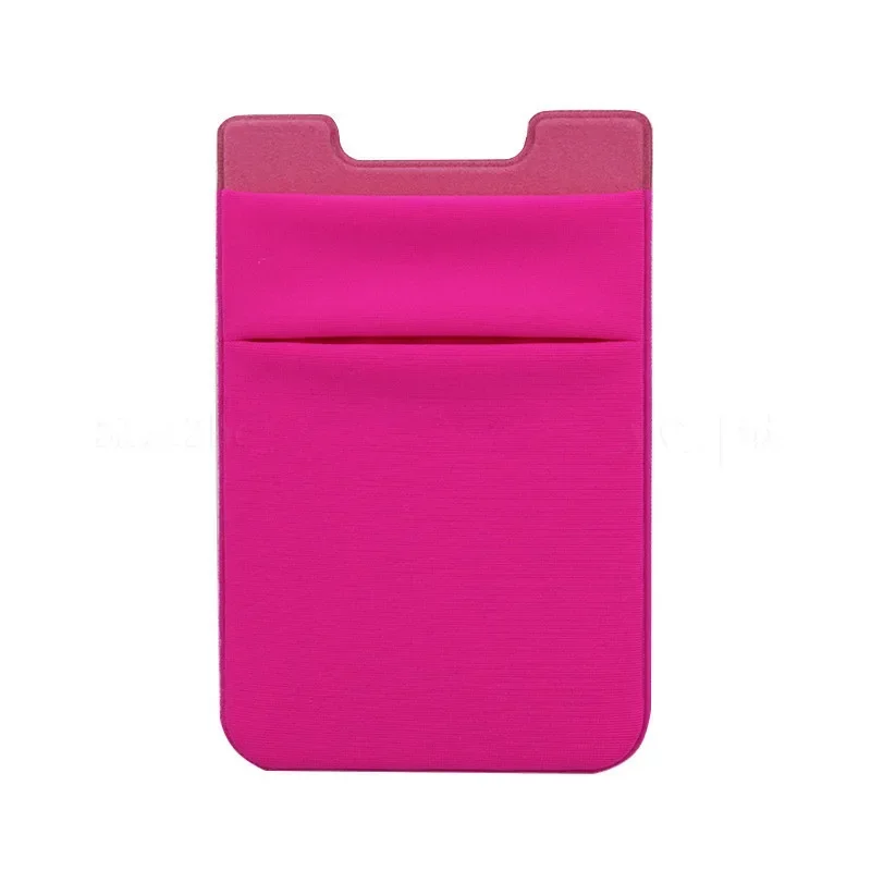 2 Portacarte Adesivi Per Cellulare – Tasca In Silicone Per Carte E Banconote (Rosa E Giallo)