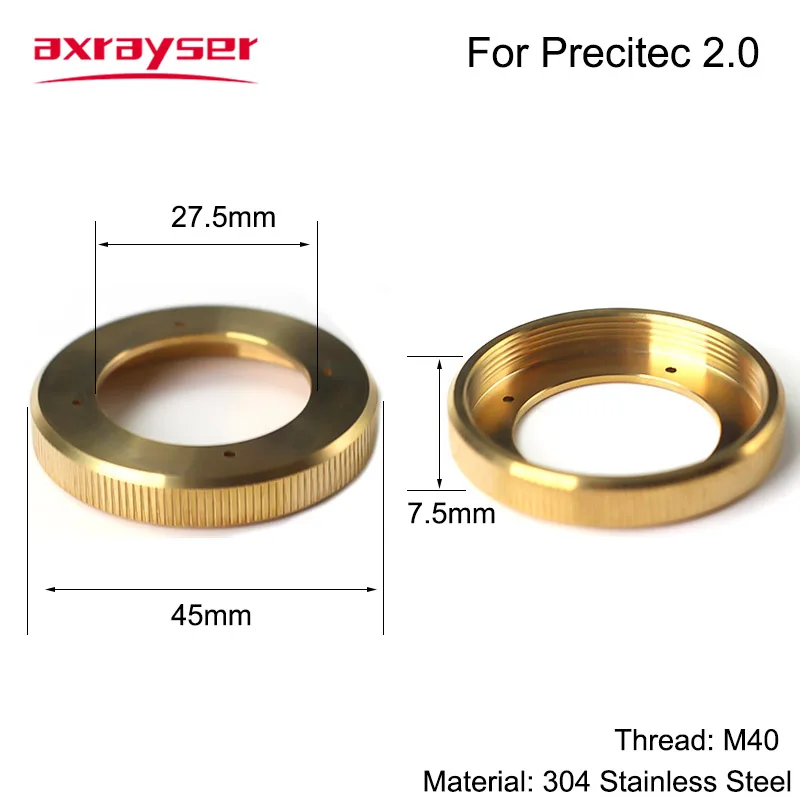 Imagem -04 - Aperte o Anel de Cerâmica Travamento Titular Cabeça Laser Patrs 304 para Precitec 2.0 Raytools Bt240 s Bm109 Bm111 Wsx Fibra Aço Inoxidável