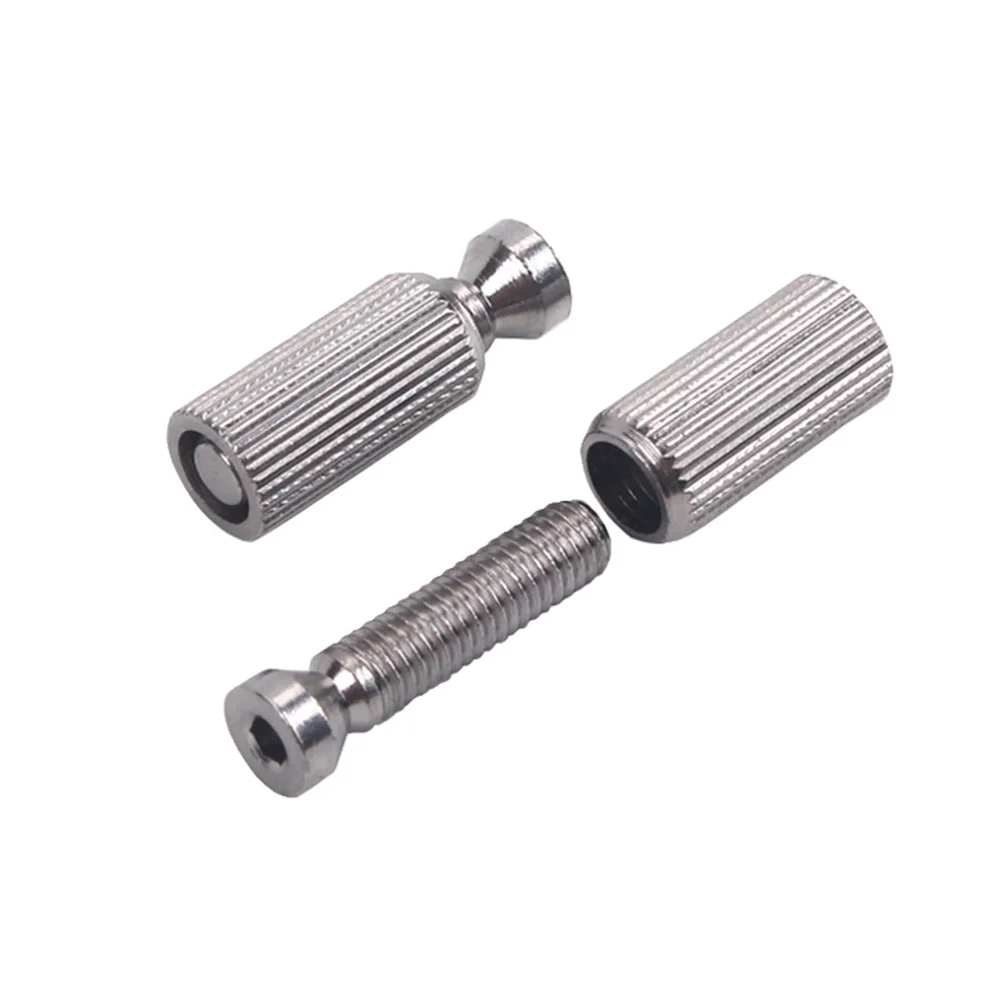 

2pcs Elevating Tremolo Bridge Studs Premium Metal Adjustable Anchors For Electric Guitar Replacement Parts Gaq307 Silver