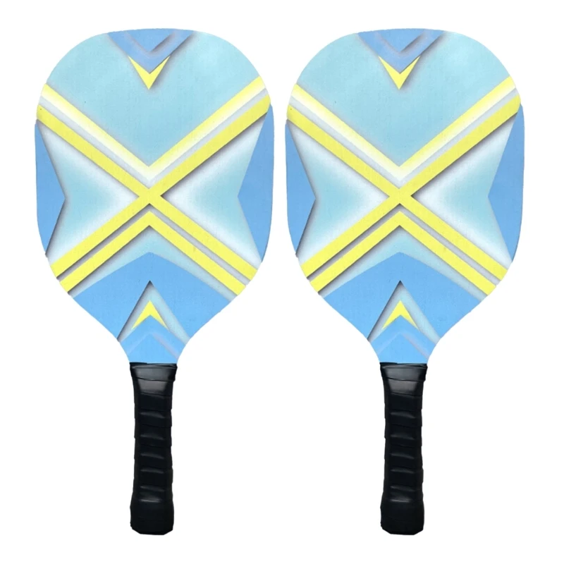 Y1UB 2Pcs Nonslip Pickleballs Rackets Light weights Sweat Absorbing Grip Pickleballs Paddle for Indoor Outdoor Exercise