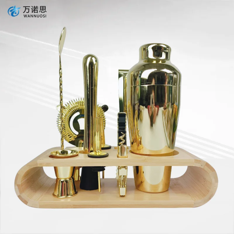 

Stainless Steel Cocktail Shaker Set with Shaker Cup, Hand Shaker, Cocktail Bar Tools, Nine-Piece Beginner Cocktail Accessories S