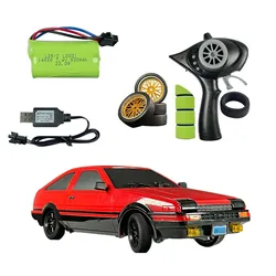 1/18 LD1801 LDRC Mini RC Drift Car RWD AE86 Radio Control Racing Painted Assembled Vehicles Flip Light Gyroscope TOUCAN Gifts