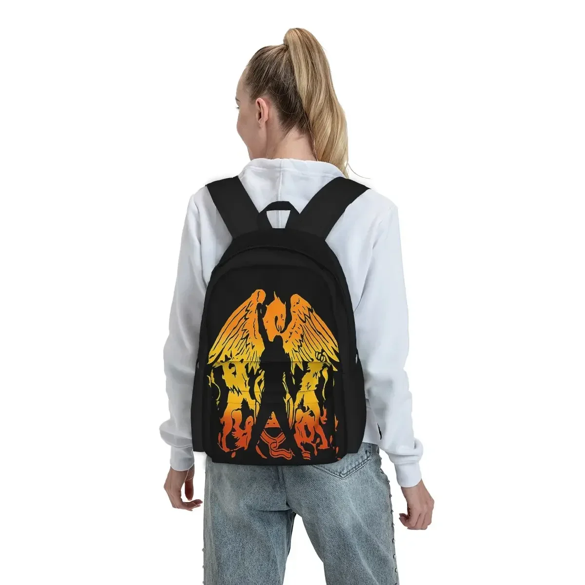 Queen Band Freddy Rock Band Backpacks Boys Girls Bookbag Children School Bags Cartoon Kids Rucksack Travel Rucksack Shoulder Bag