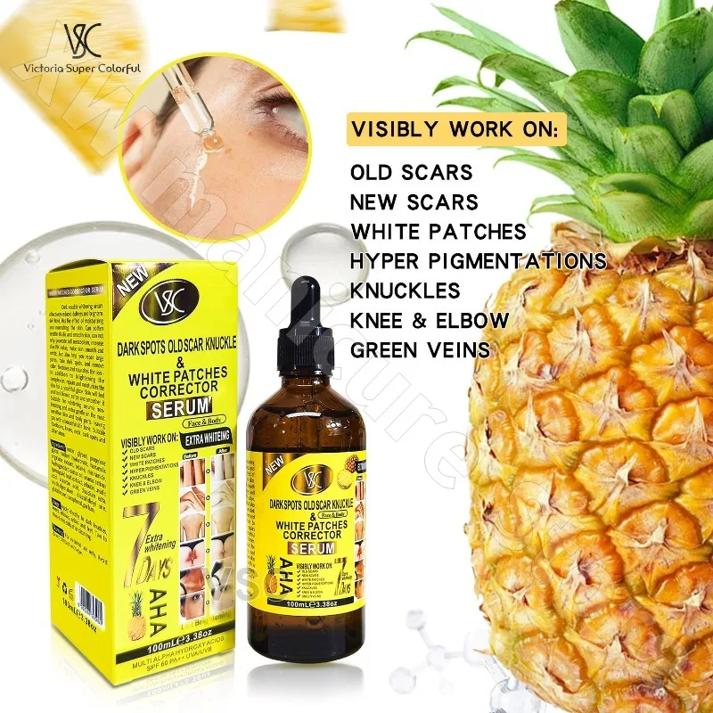 7-day Pineapple Repair Essence 100ml Improves Acne Skin Fading Acne Scars Melanin Improves Dullness Repair Solution AHA