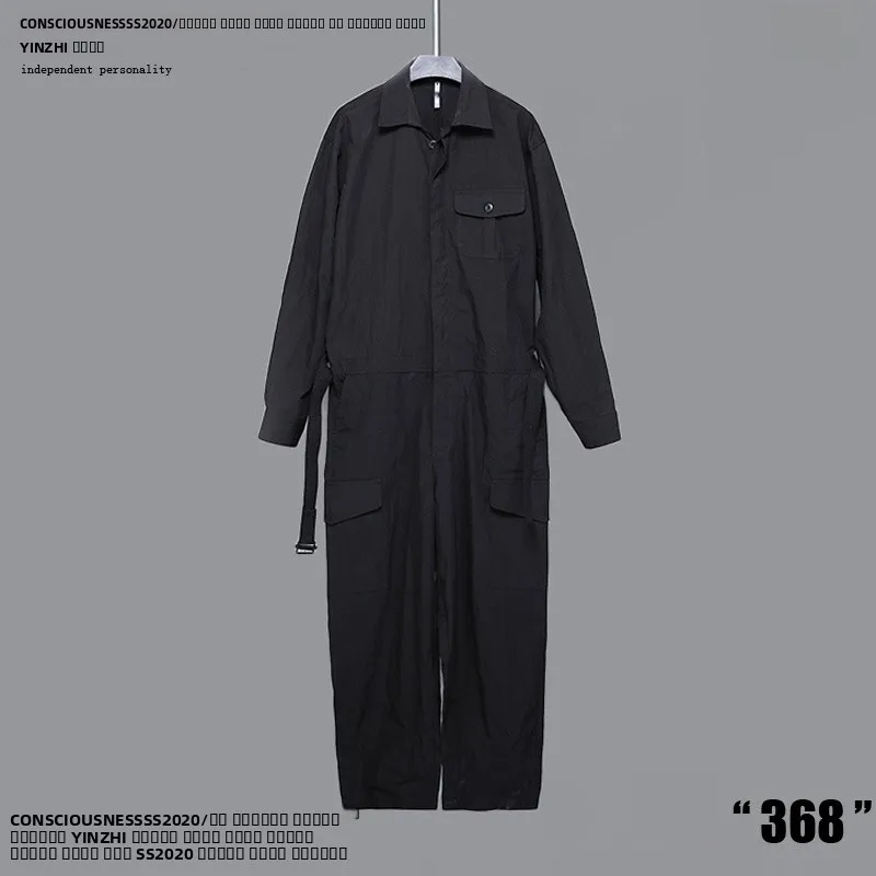 

Брюки в стиле стритвир с элементами комбинезонов, с множеством карманов, прямого кроя, в рабочем стиле, повседневные, для молодежи