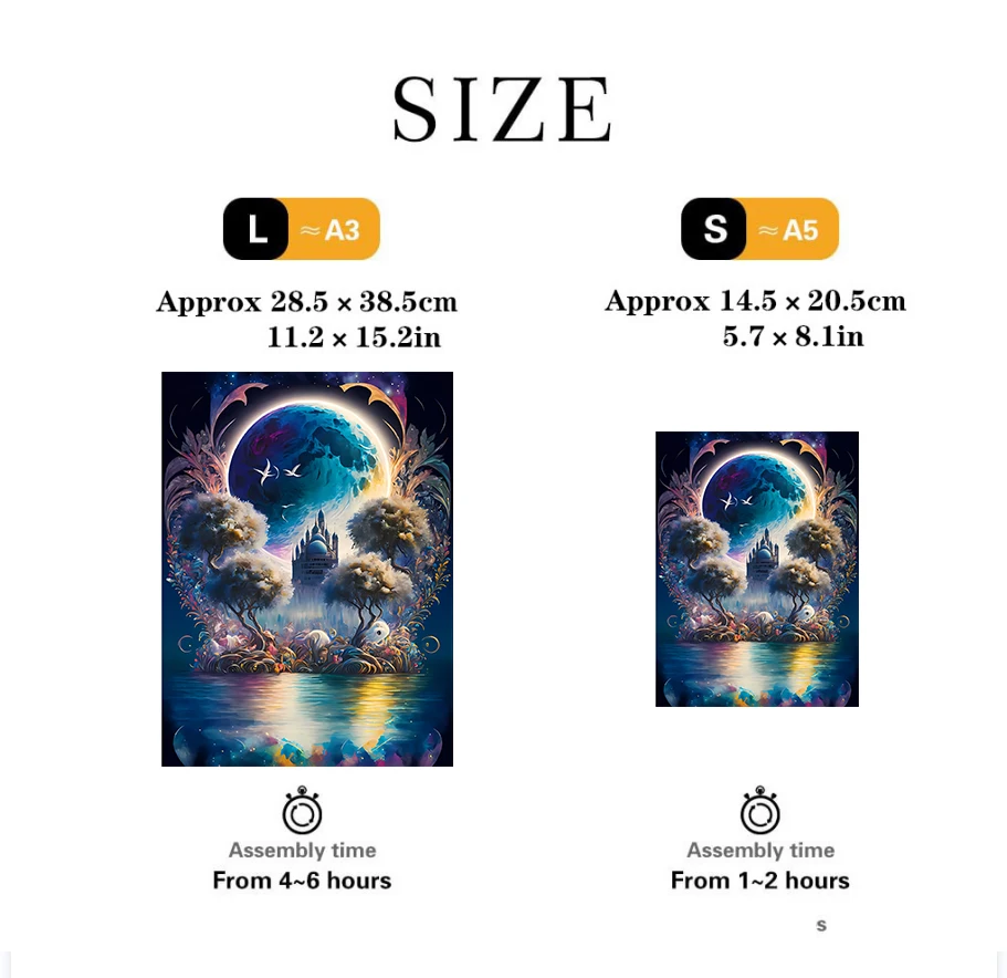 Castle Under the Moon Wooden Puzzle, High Difficulty Toys Puzzle, Concentration Training,  Christma Birthday Holiday Gifts