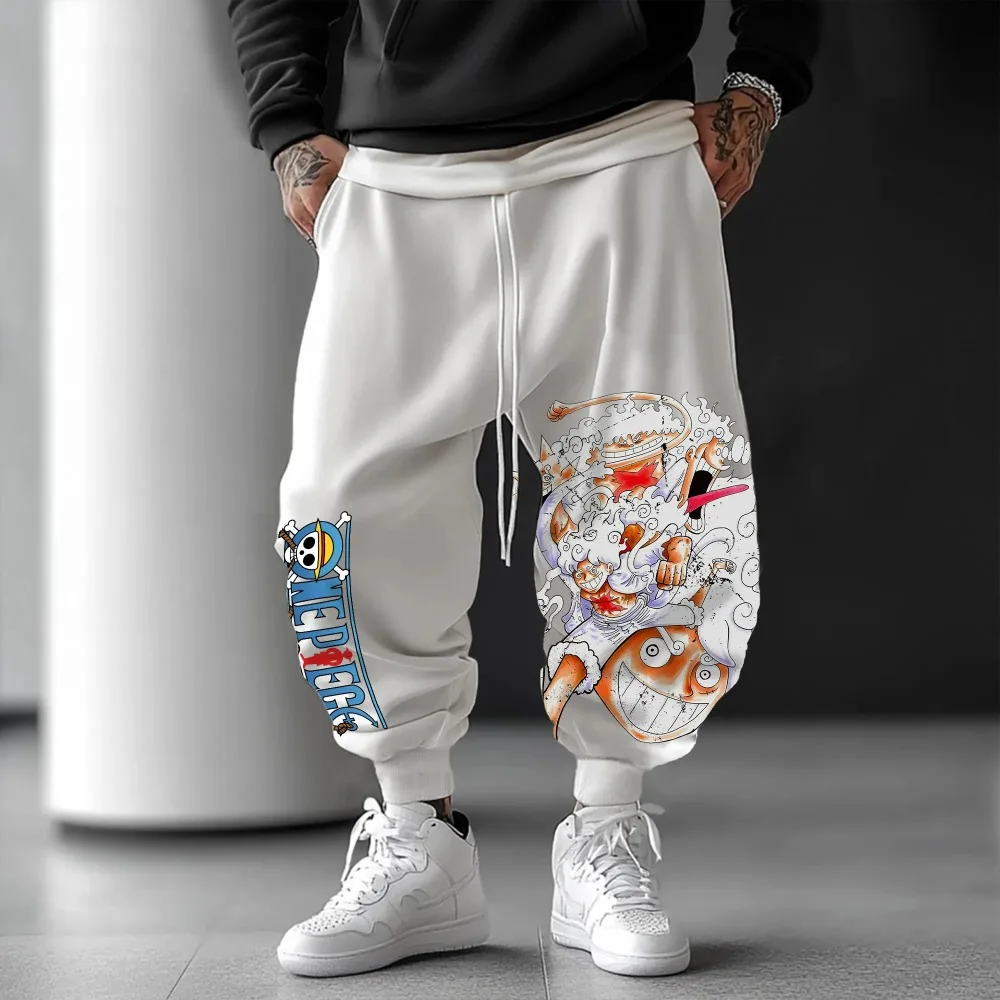 

ONE PIECE Men's Pants Trousers Sweatpants Monkey D. Luffy Japan Anime Spring and Autumn New Hip Hop Warm Harajuku Jogger Pants