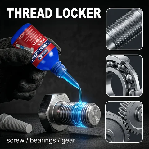 222 262 50ML 10G Threadlocker 243 Medium Strength Screw Glue Anti Rust Blue Thread Locking Agent Adhesive Caulk Adhesives Sealer