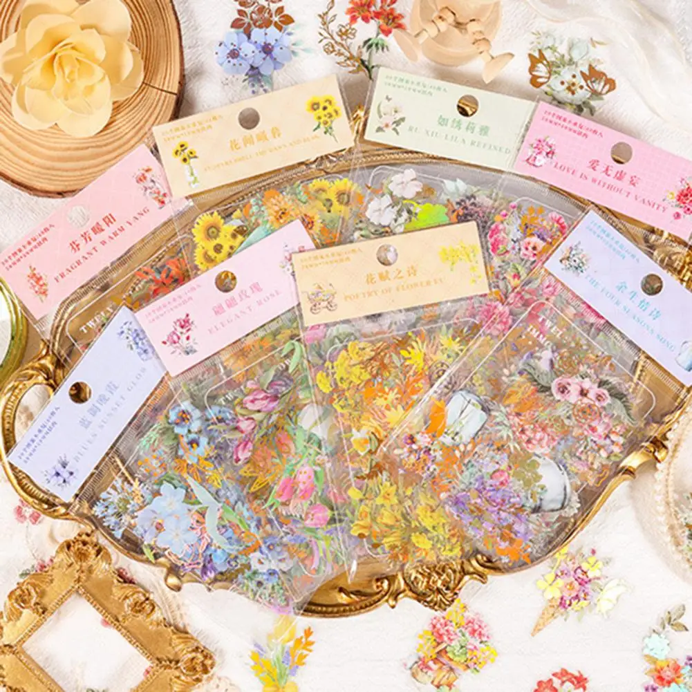 ヴィンテージの花の植物のスクラップブッキング,カードの装飾,DIY工芸品,アルバム,ノートブック,絶妙なケース,40個