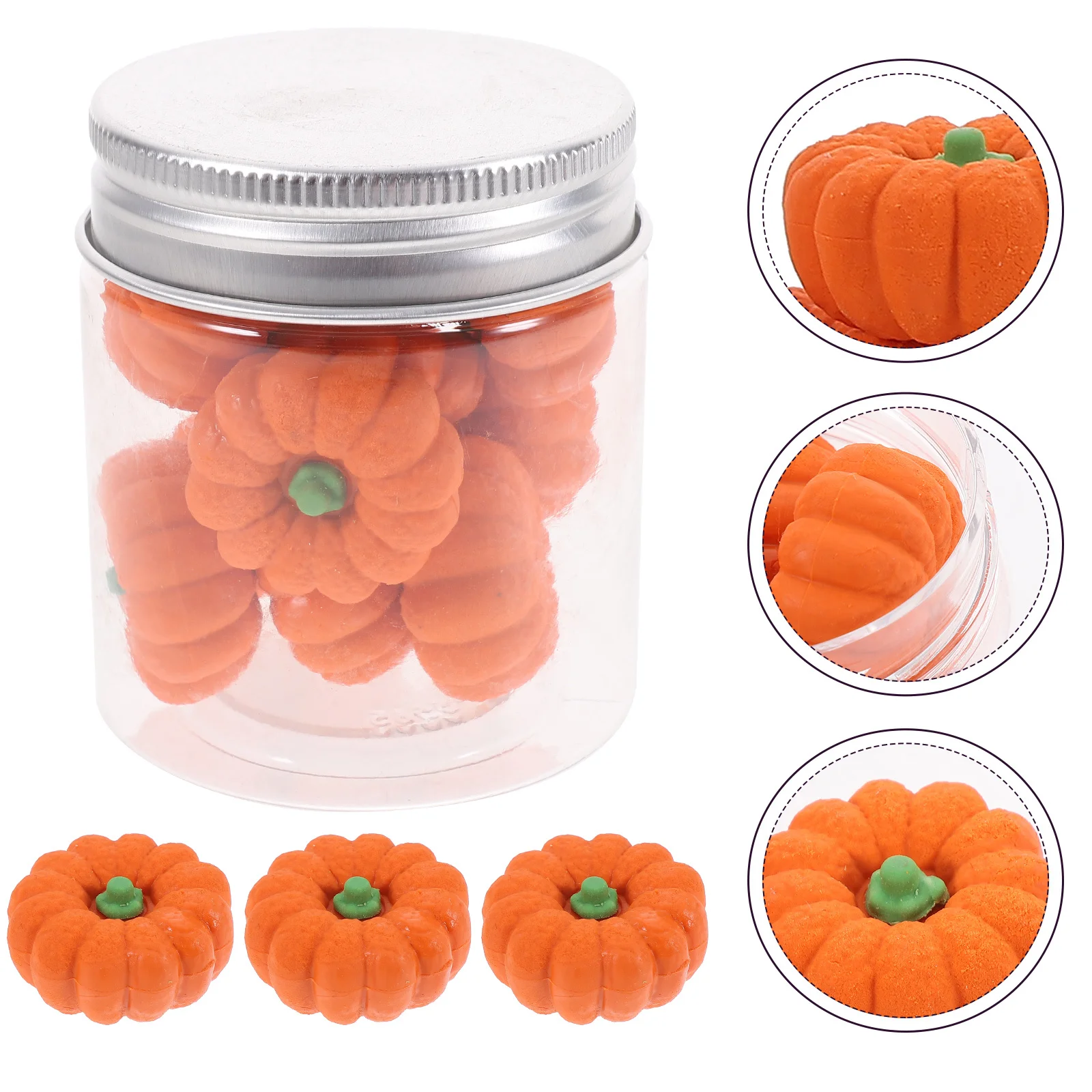 

Erasers Pumpkin Tiny Cute for School Food Play Novelty Fun Halloween Little Mini