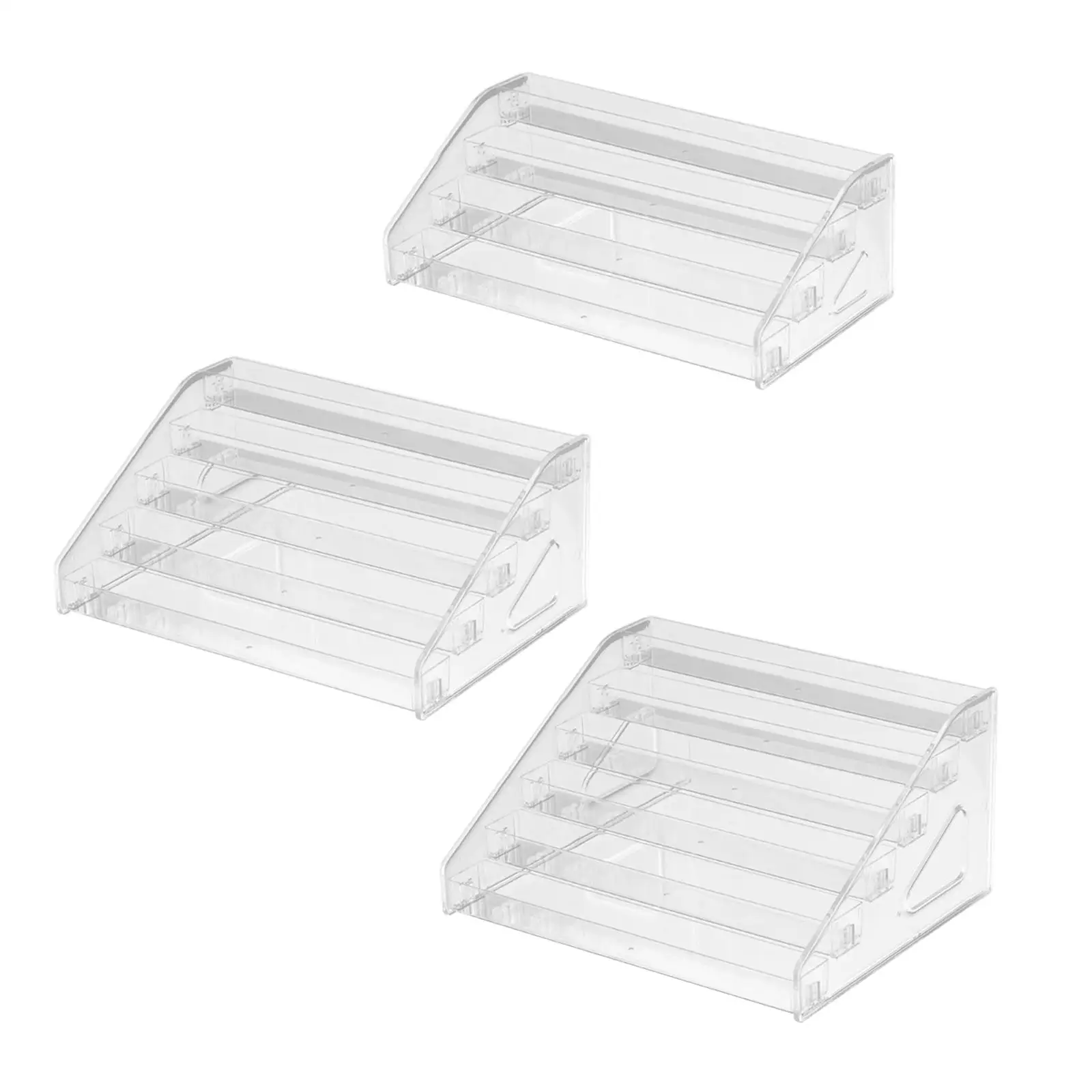 Acrylic Display Riser Shelf Multipurpose Display Rack Nail Polish Holder for Showcase Desktop Tabletop Collectibles Show Figures