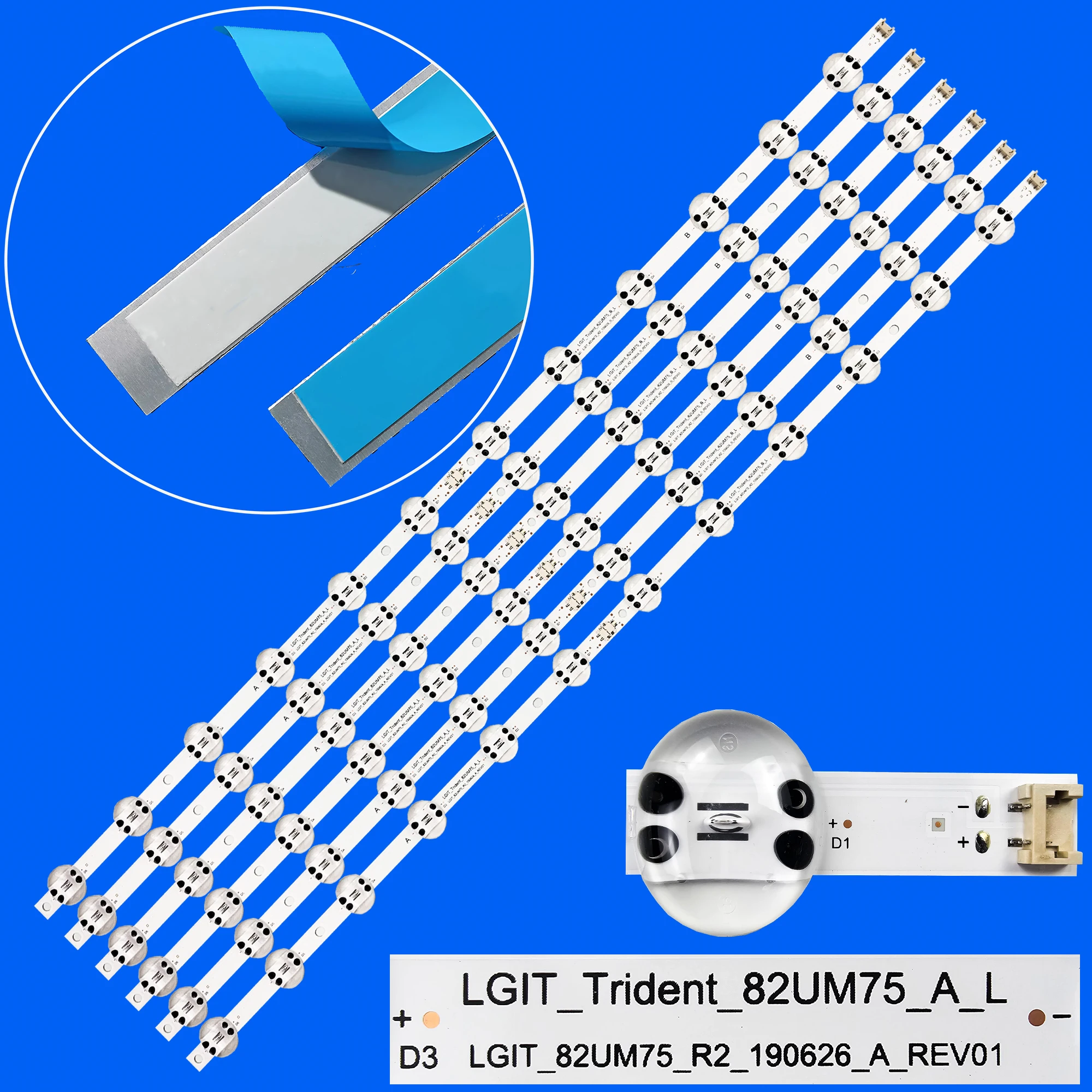 LED backlight bar For 82UM7500 82UM7600PLB 82UM8070 82UM7570 82UM7580PUB 82UM7650PLB 82UN85006 82UM7650PLA 82UN8570AUD