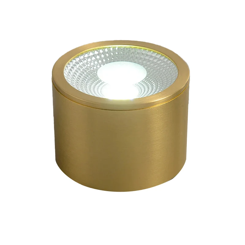 

Postmodern Design Luxury Round Surface Mounted Led Ceiling Lamp Ultra-Thin Copper Spotlight Living Room Hallway Corridor Fixture