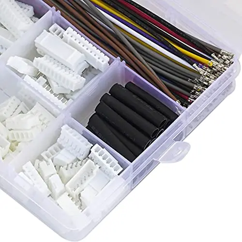 PH 2.0mm JST Connector Socket Kit with Pre-Crimped Cables Wire 2/3/4/5/6/7/8/9/10 Pin 22AWG Wire 10 Colors 165mm