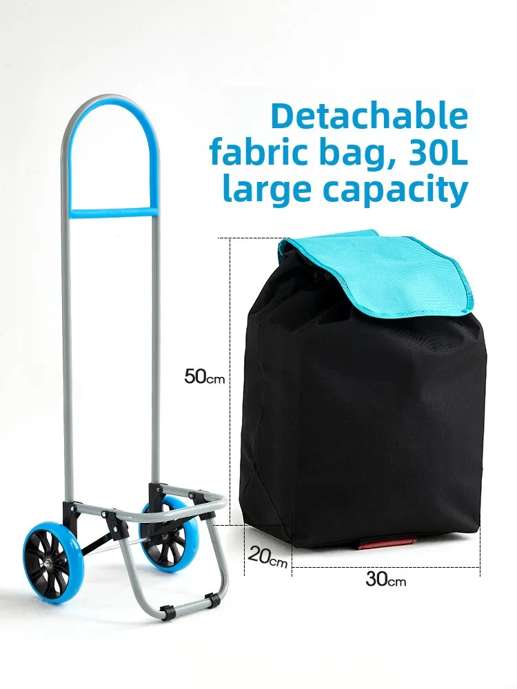 quiet-portable-folding-shopping-cart-vegetable-buying-hand-pulled-hand-pushed-multi-functional-utility-wares-cart