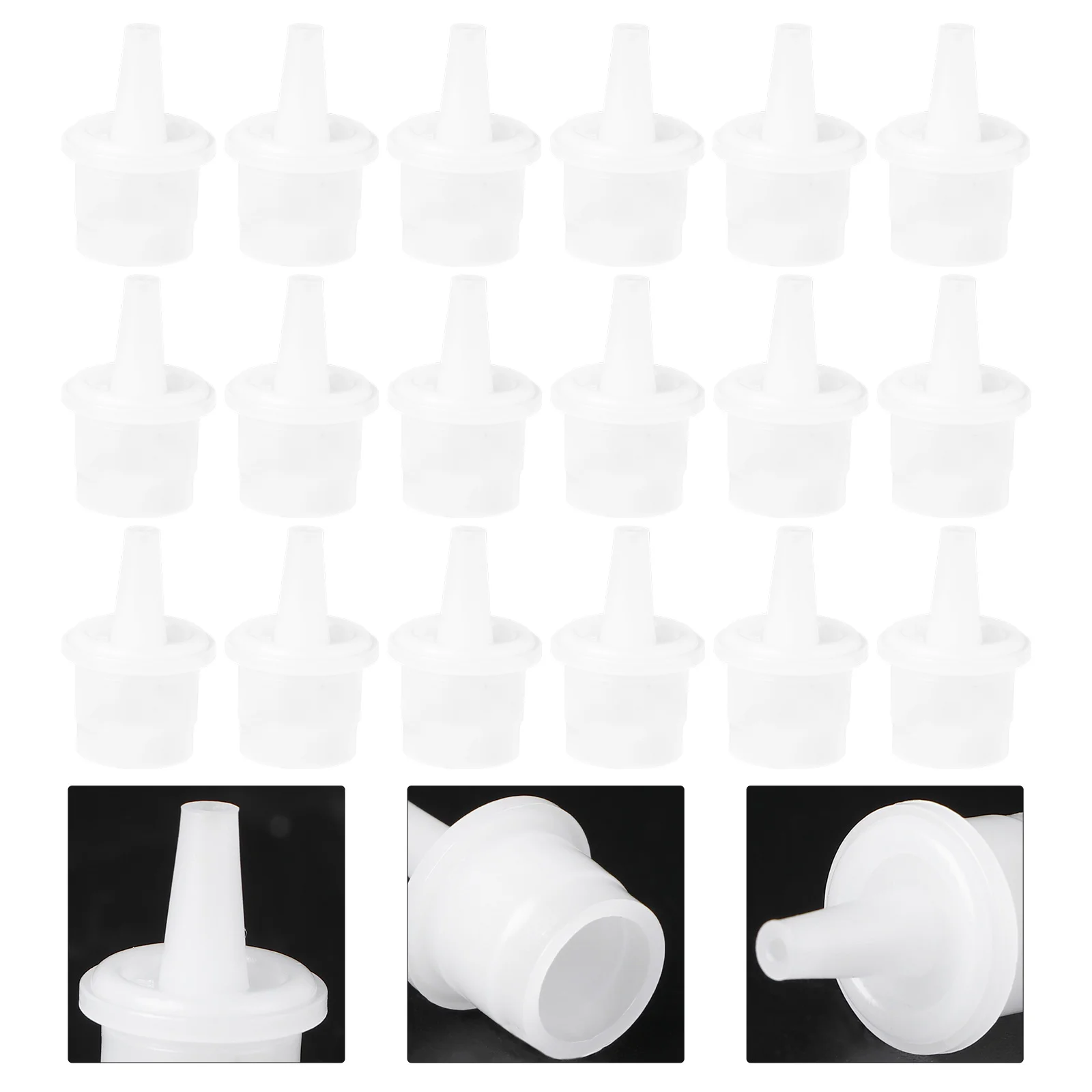 

20pcs Eyelash Glue Bottle Nozzle Caps Replacement Lash Bottle Tips for Salon