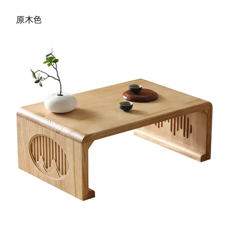 Pure solid wood bay window small tea table Japanese style tatami low table ancient style Kang table muebles escritorios mesa