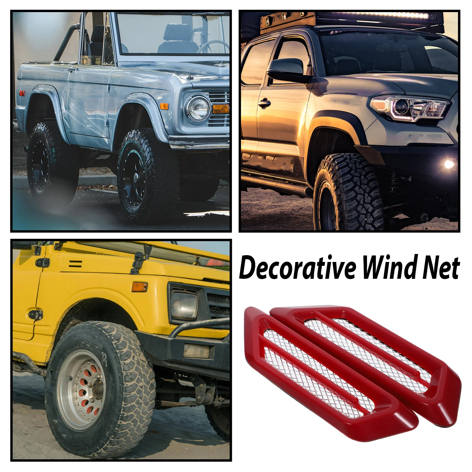 

2Pcs Shark Gill Car Vent Decoration Sticker Engine Hood Decorative Air Grill Trim for Stylish Car Air Vent Accessories