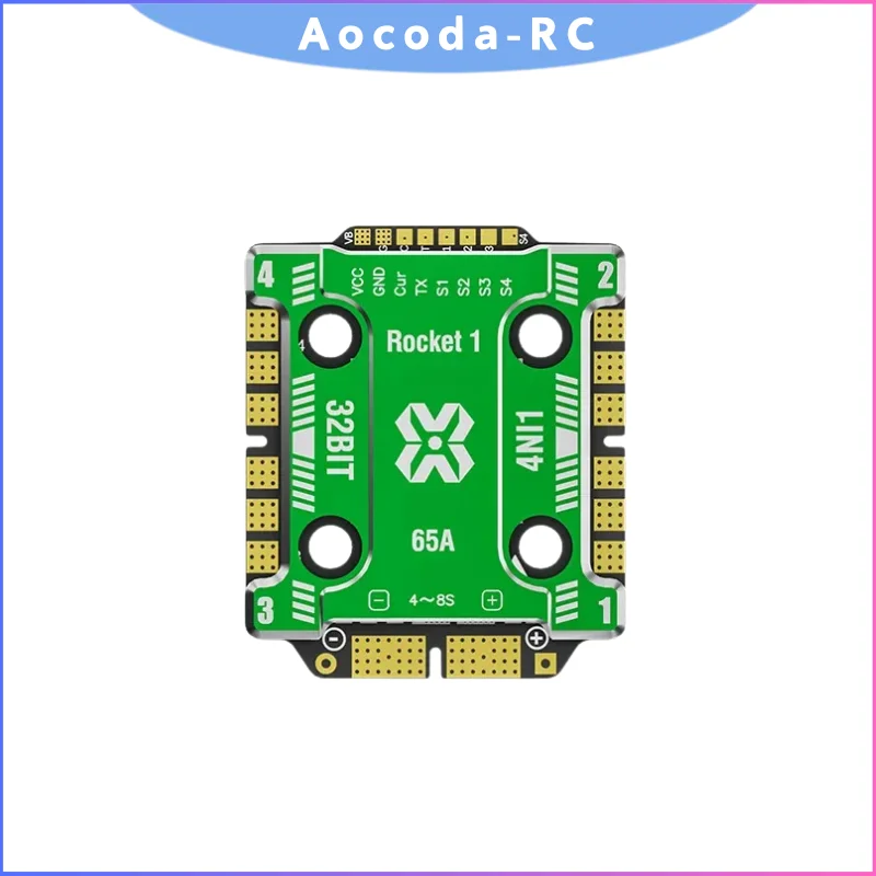 

4-8S 65A 4-IN-1 ESC, Aocoda-RC 2065 20x20mm AM32 32Bit with Integrated Ammeter & Multi Protocol Support