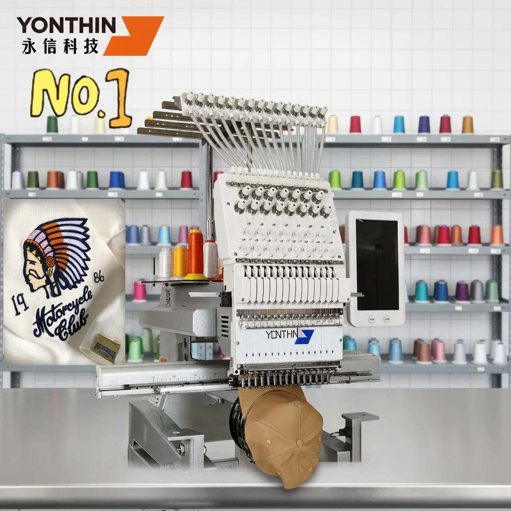 Yonthin Best Manufacture One Head 1200spm Hats Clothes Bag Sock Embroidery Machine Computerized Maquina De Bordado United States