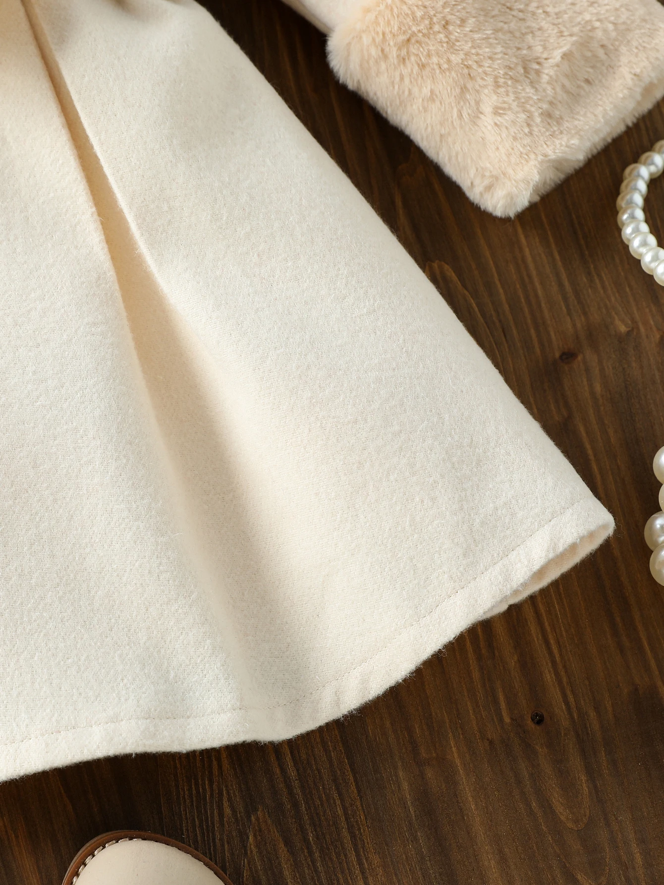 سترات بناتي للخريف والشتاء بتصميم جديد لعام 2025 معاطف للأطفال بياقة من الفرو معاطف تويد واحدة الصدر ملابس عصرية دافئة من 1 إلى 6 سنوات #5