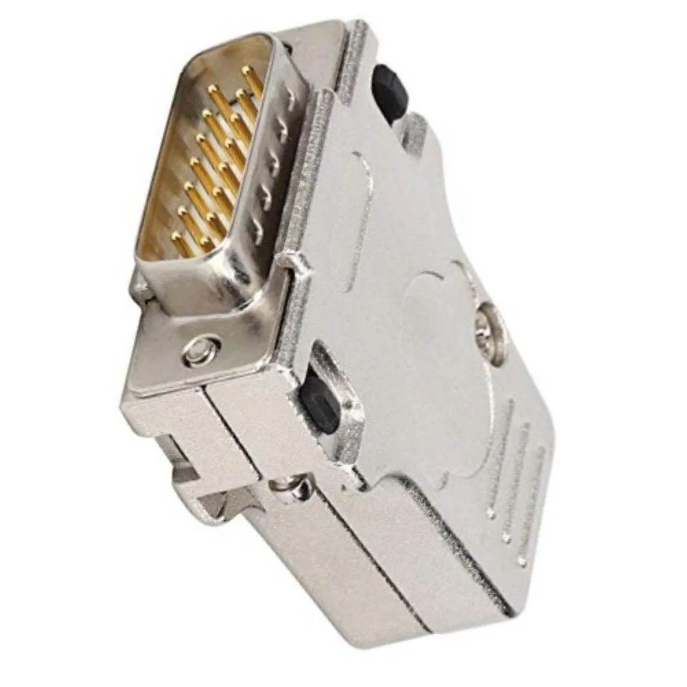 Top Exit DB25 Metal Hood Housing Zinc Alloy Male Connector, For Robust D-Sub Shell For Instrumentation Systems