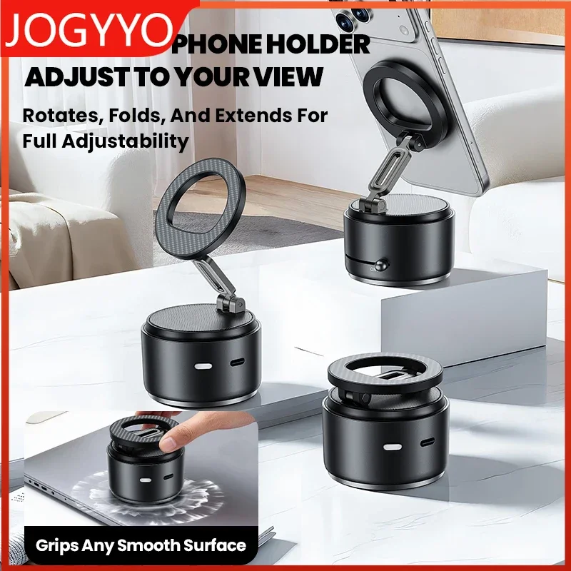 حامل هاتف مغناطيسي مع مكبر صوت بلوتوث 5.3 حامل قابل للتعديل بدون استخدام اليدين ملحقات حامل هاتف مغناطيسي للاستخدام المنزلي للسيارة #1