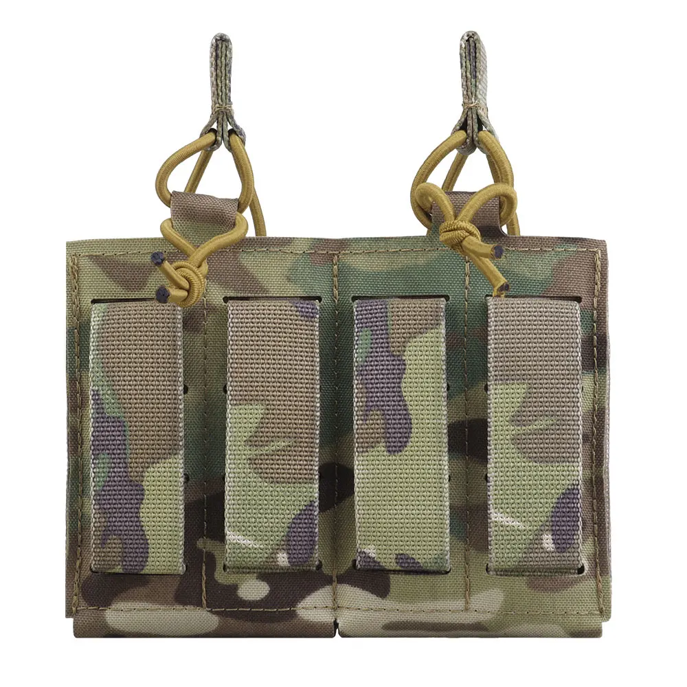 OPHIDIANTAC Assaulter Double AR Mag Pouch Elastic Fabric and MOLLE Straps for Belt Hunting Accessories