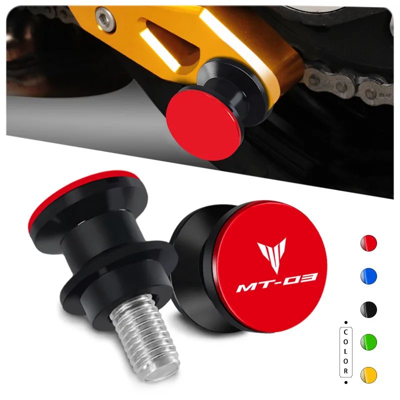 swingarm spools For MT-03 MT03 MT 03 2015-2026 2025 Motorcycle CNC 6MM Swing arm Stand Screws Slider Protector Accessories