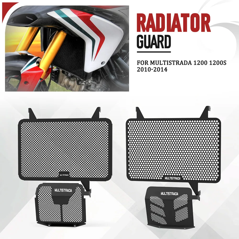 

Motorcycle Accessories For Ducati Multistrada 1200 1200S 2010-2014 Aluminium Radiator Grille Guard Protection Cover Protector