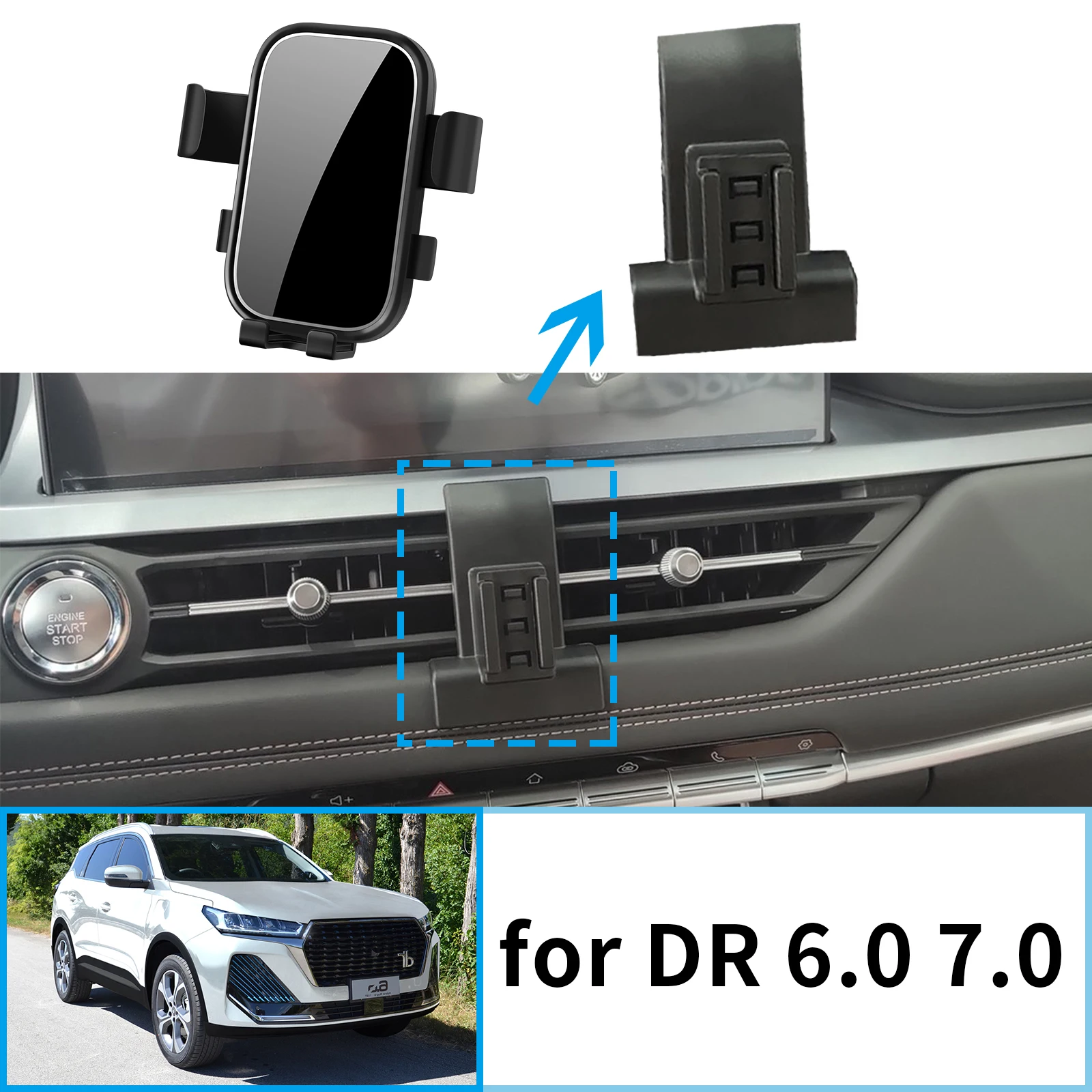 

Car Mobile Phone Holder for DR 6.0 7.0 2023 2024 2025 GPS Bracket Navigation Stand Auto Accessories
