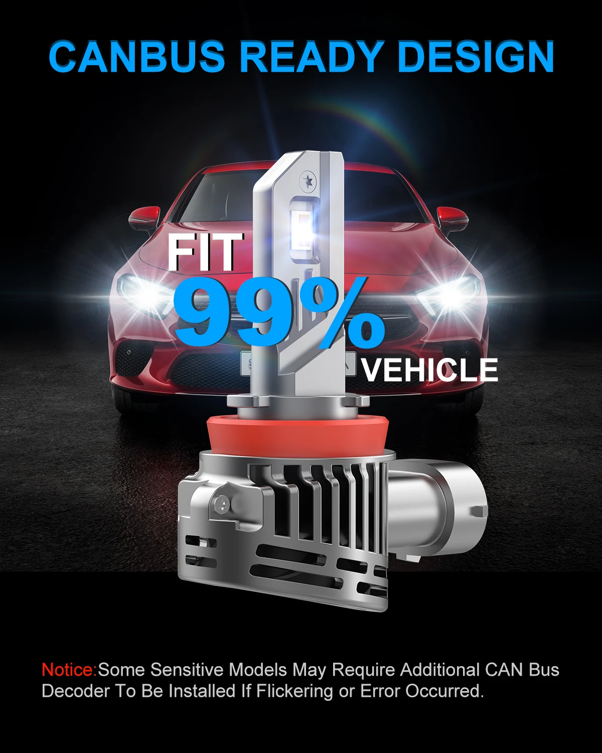 NAOEVO V05 1:1 مصباح أمامي صغير Led H7 Canbus H4 H11 ضوء السيارة 9005 HB3 9006 HB4 12 فولت 100 واط كشافات السيارات 9012