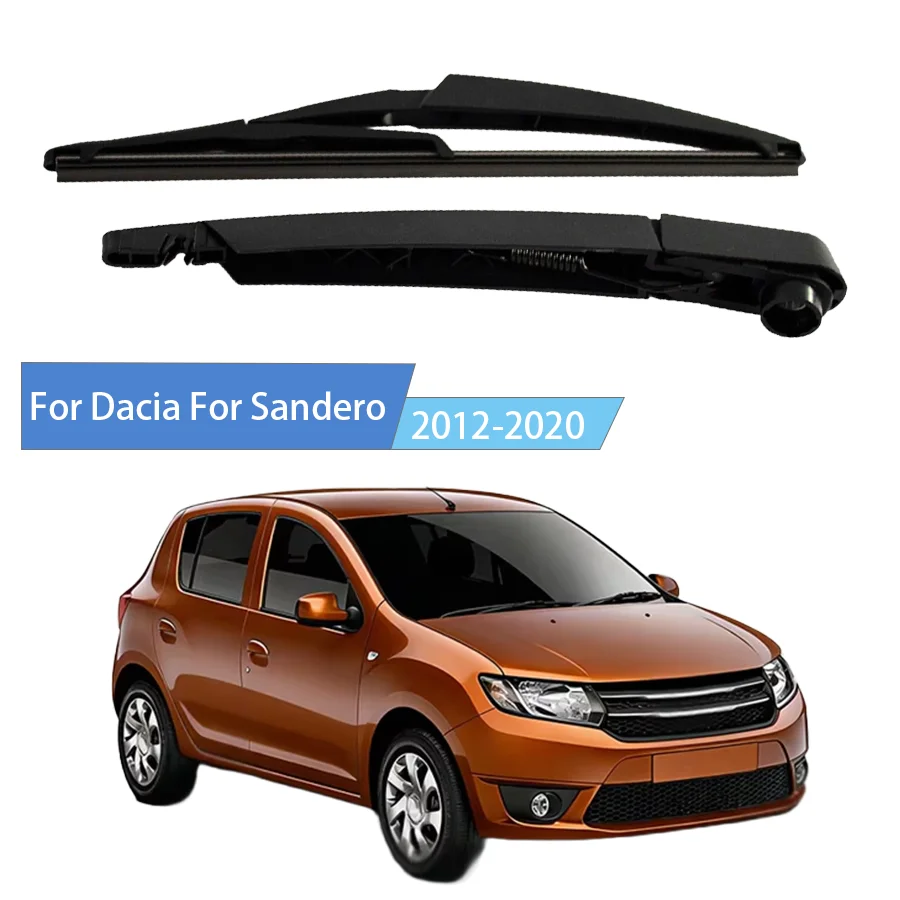 For Dacia For Sandero 2015-2012-2020 Replacement Rear Wiper Arm Blade, Rear Window Wiper Assembly - Arm Cover with Blade