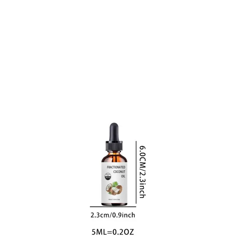 Huile de coco fractionnée 100 % de noix de coco pure peut hydrate, adoucit et prendre soin des peaux