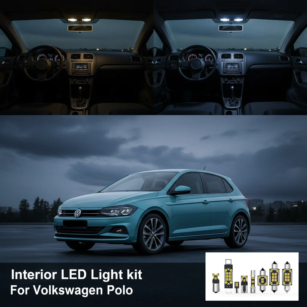 Car Interior Light LED For Volkswagen POLO MK3 MK4 MK5 MK6 6N1 6N2 9N 9N3 6R 6C AW1 BZ1 Hatchback White Canbus