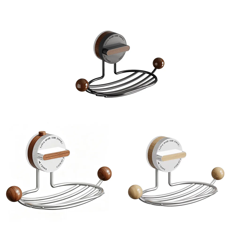 Retro Drain Soap Dish with Suction Cup for Smooth Surfaces Bathroom Kitchen Stainless Steel 201 and Plastic Build