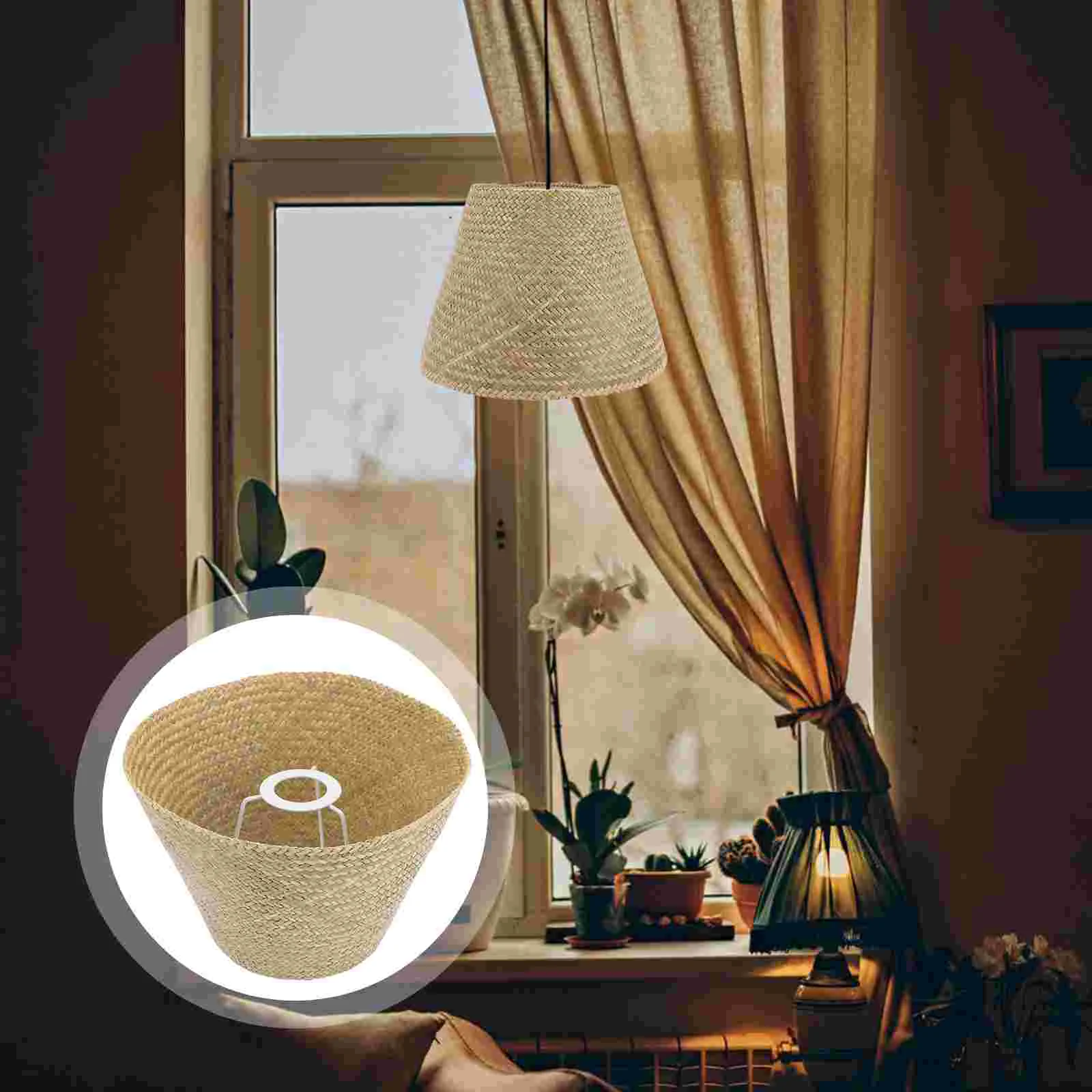 

Desktop Chandelier Shade Lampshade Wall Sconce Small Shades Metal Bamboo Ceiling Rattan Table