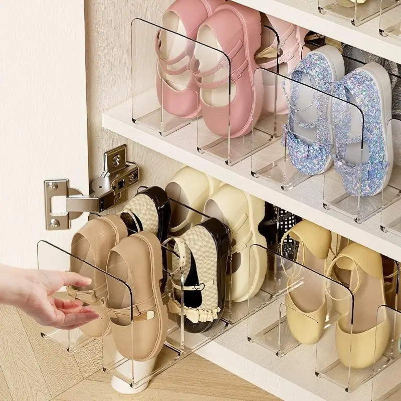1 Stück mehrschichtiges Schuhregal, platzsparender vertikaler Schuhregal-Organizer, einfach zu montieren, kompakte Aufbewahrung für den Hauseingangsschrank