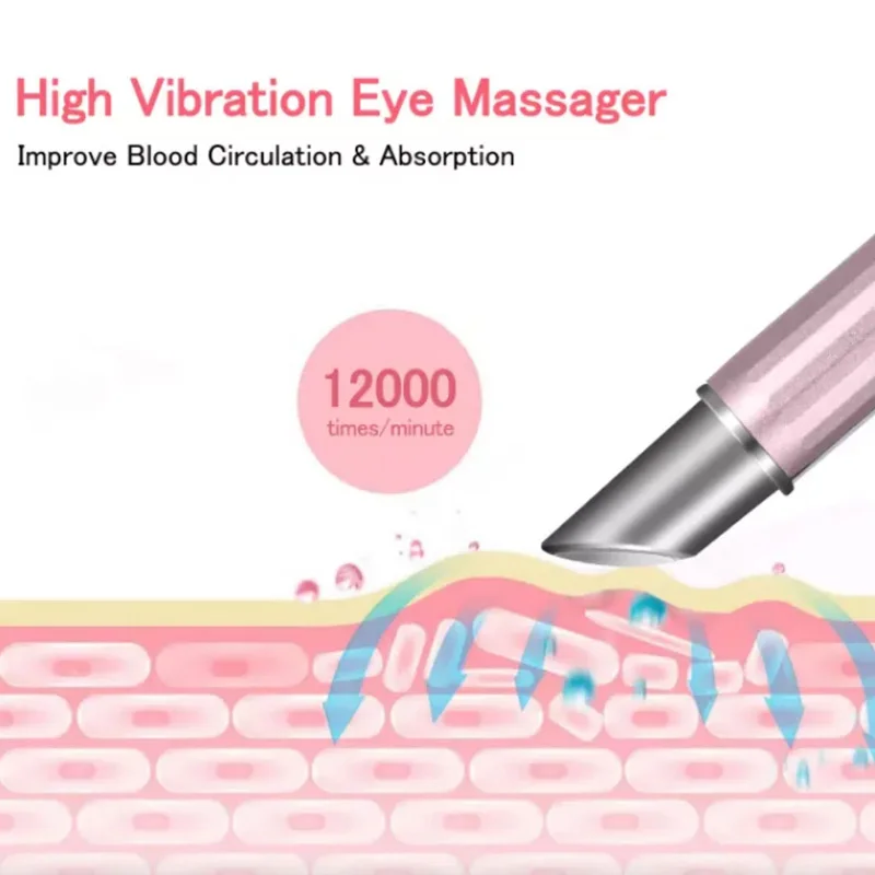 Dispositivo de Massagem Ocular Personalizável para Cuidados com a Pele, Frio e Quente, Aperto, Remoção de Rugas, Nutrição, Cinco Modos, Som