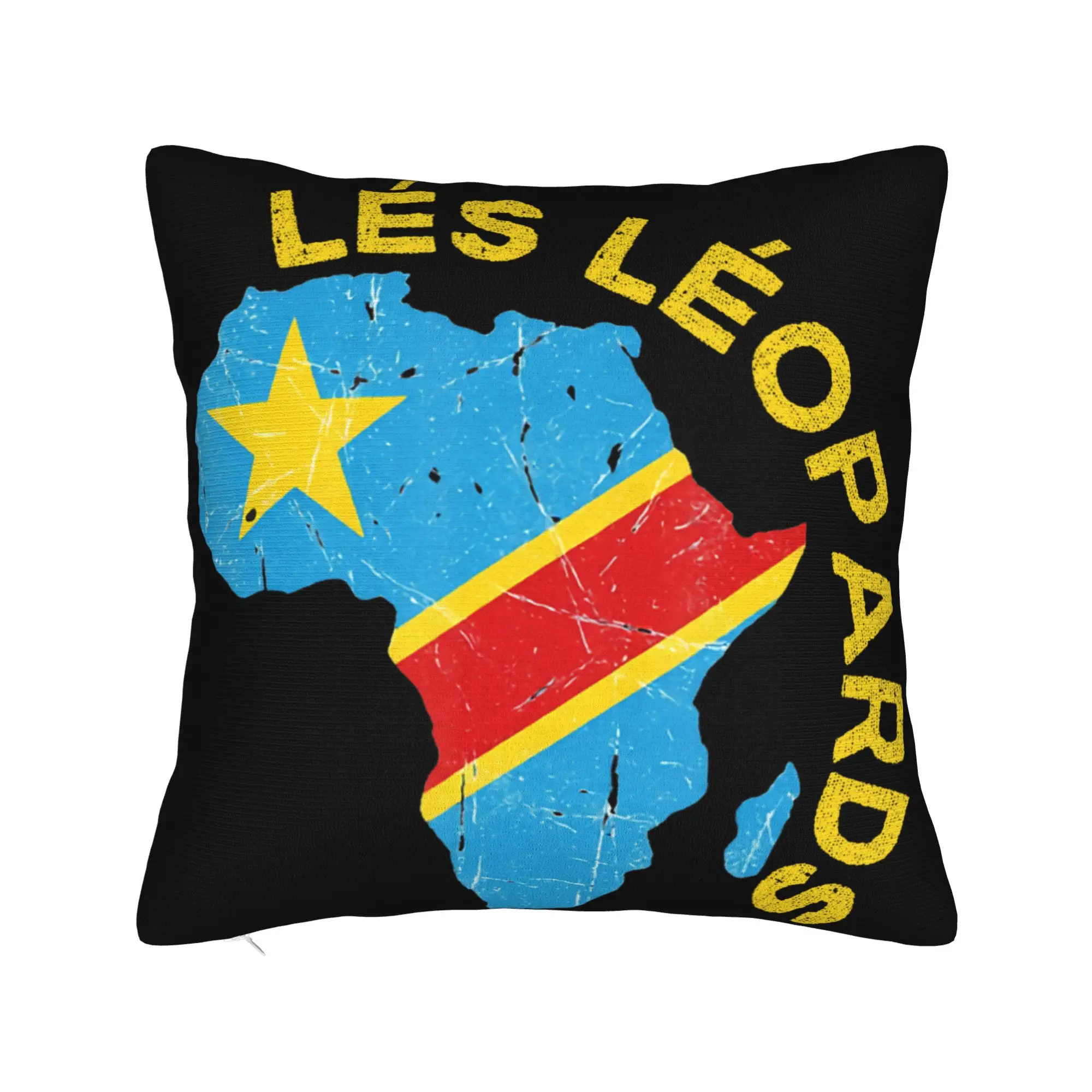 Decorative Pillow Cover Republic Of Congo Congolese Flag Merch Home  Throw Pillow Case Cover Zippered Multi-Size