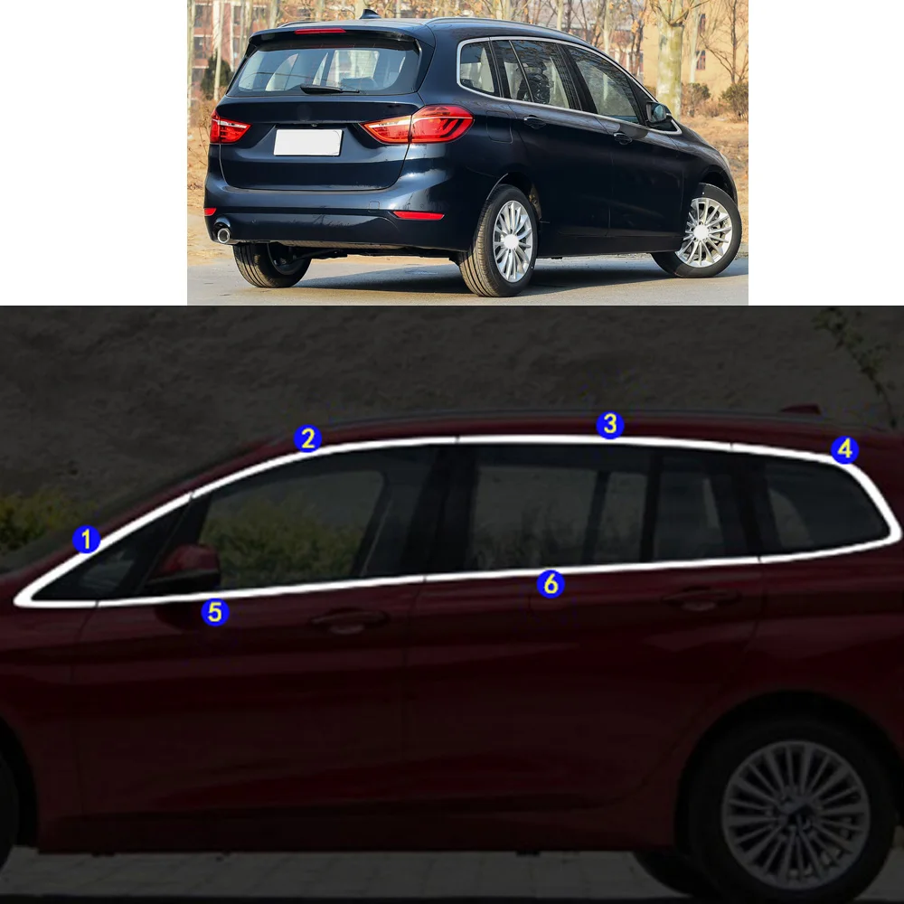

Car Sticker Garnish Pillar Window Middle Strip Trim Frame Hoods For BMW 2-Series 218i 220i 2/4 Doors 2014 2015 2016 2017 2018