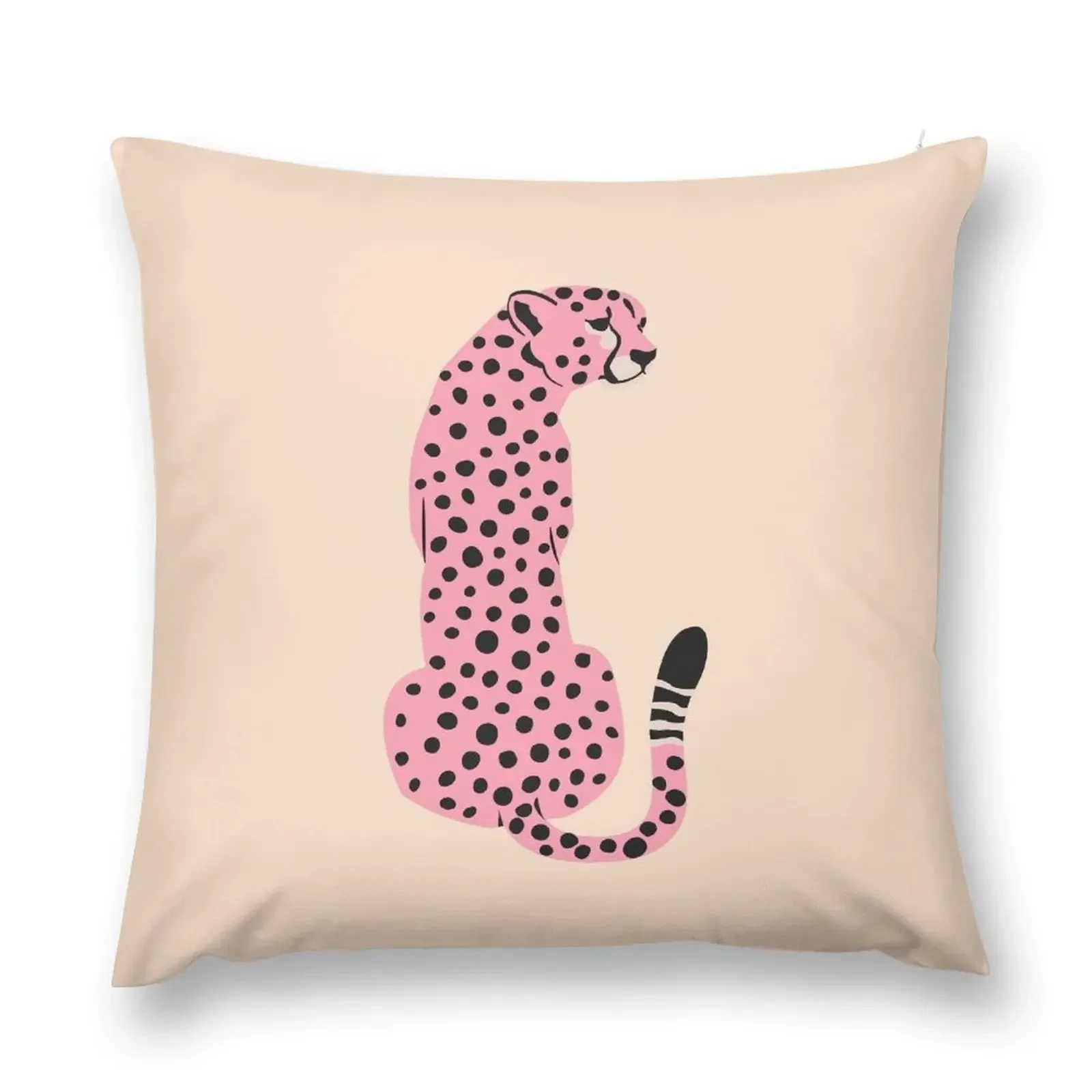 

Peach Leopard African Cheetah Tropical Pop Art Throw Pillow Pillow Cover Pillow Decor Pillowcases Bed Cushions