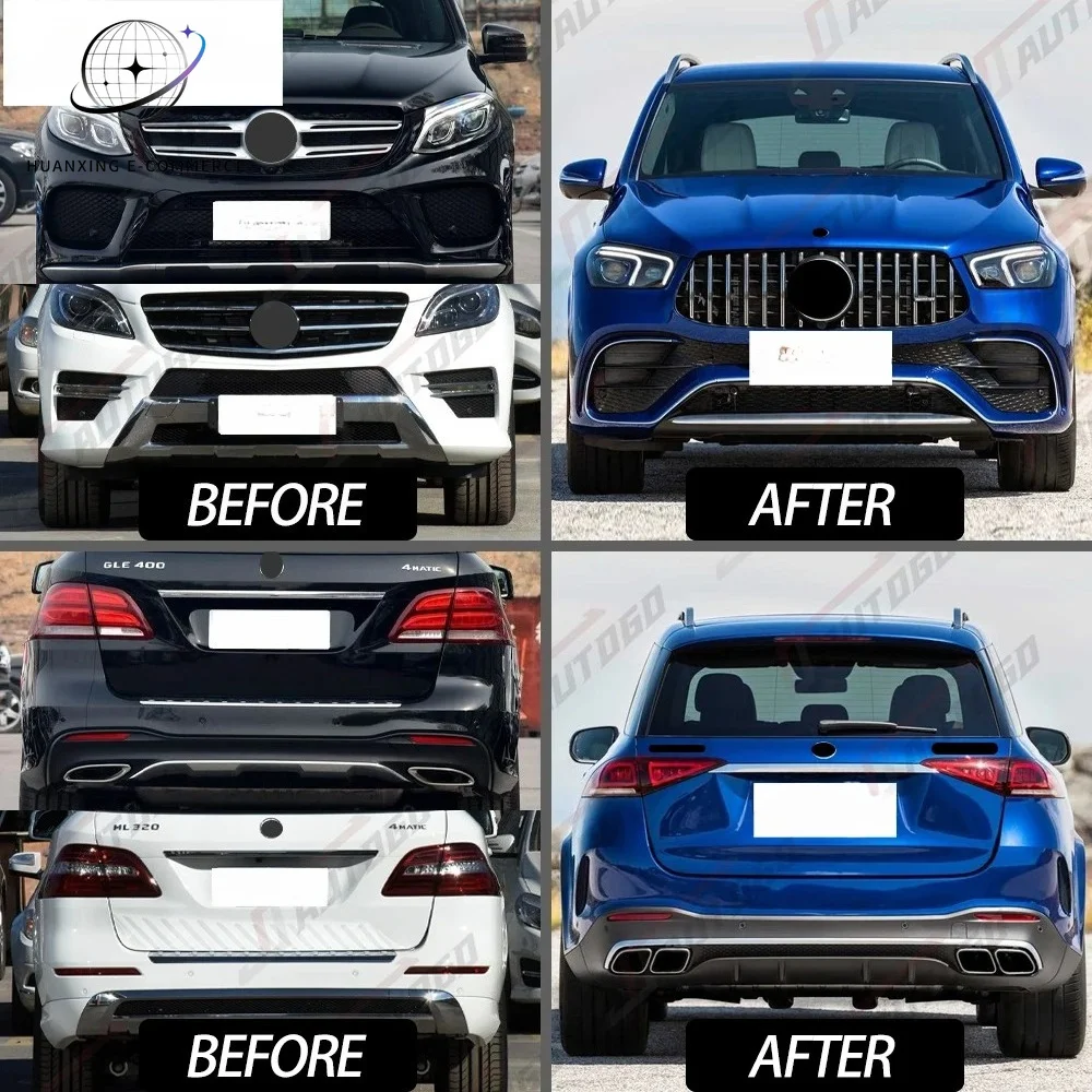 Factory Direct SaleFactory Refit Retrofit Body Kit for Benz ML W166 GLE 2012-2018 250D 300 320 350 400 450 500 4Matic Upgrade to