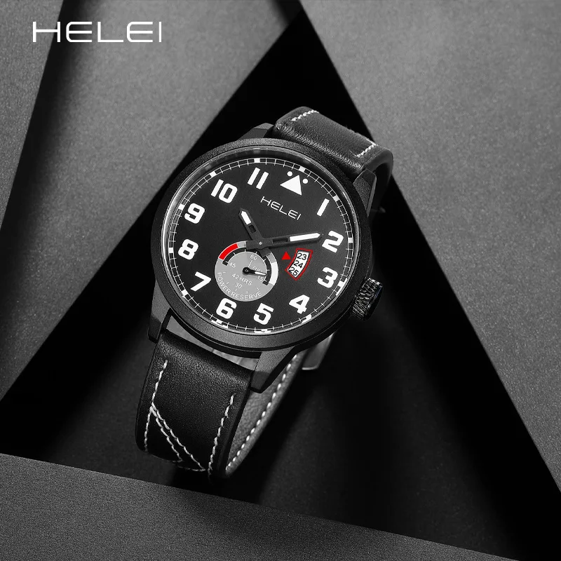 Nuevo reloj de pulsera de cuarzo multifunción resistente al agua de cuero para hombre 2025, manecillas luminosas, indicador de fecha grande, estilo clásico de negocios