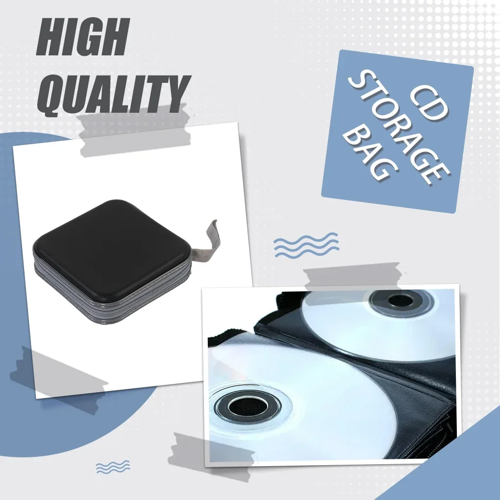 40 szt./Pudełko Organizer na Płyty CD DVD Portfel Etui Pudełka Uchwyt Album Torba na Płyty CD Pudełka z Zamkiem Błyskawicznym Pokrowiec na Płyty CD