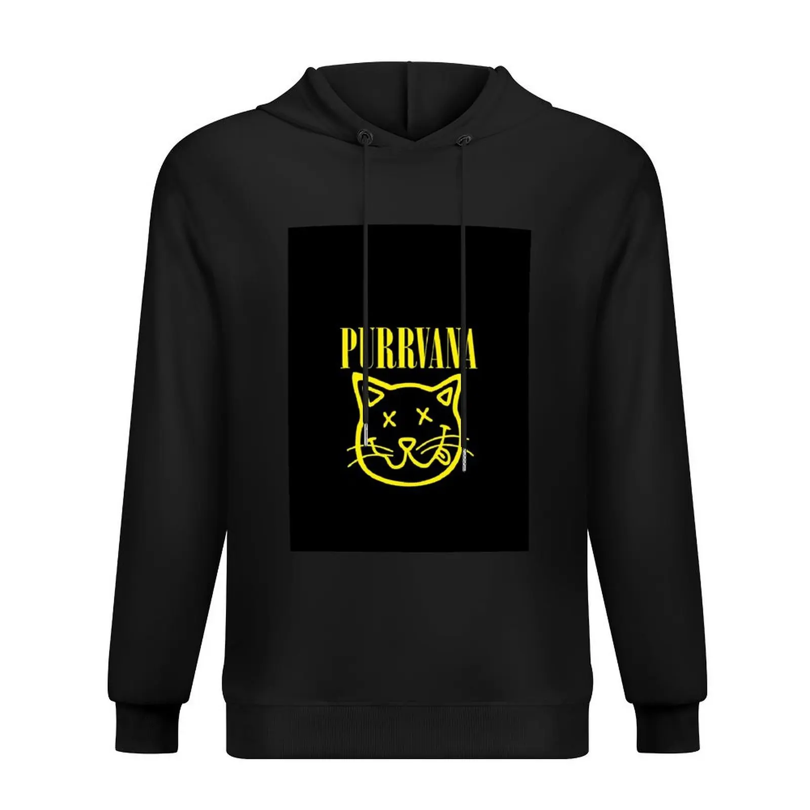 

Purrvana Hoodie japanese style fashion men anime clothes mens designer clothes hoodie for men