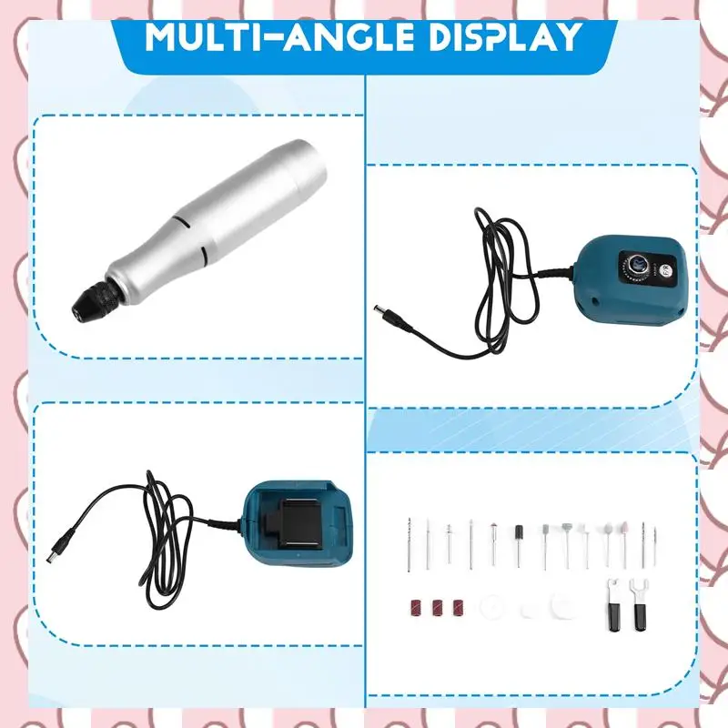 

HHTL Mini Electric Grinder Stepless Speed Regulation Electric Drill Mini Drill Speed Rotary Tool For 18V-21V Battery