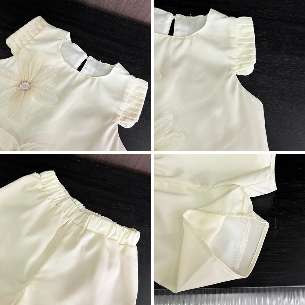 Bear Leader 2-7 Years Summer New 3D Flower Vest Dress Girl's Princess Dresses Baby Kids Clothing Wedding Party Elegent Clothes